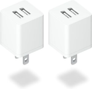 Dual USB Charger Block