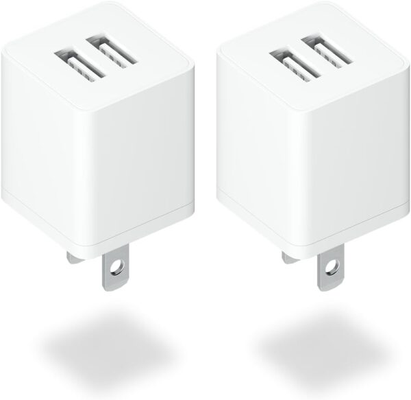 Dual USB Charger Block