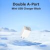 Dual USB Charger Block