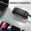 Portable Bluetooth Speaker with LED Lights