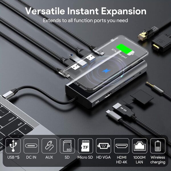 USB C Hub 13-in-1 Adapter