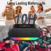Portable Bluetooth Speaker with LED Lights